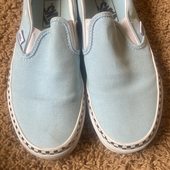 Womens 7.5 vans slip on checkered vans - Picture 2 of 7